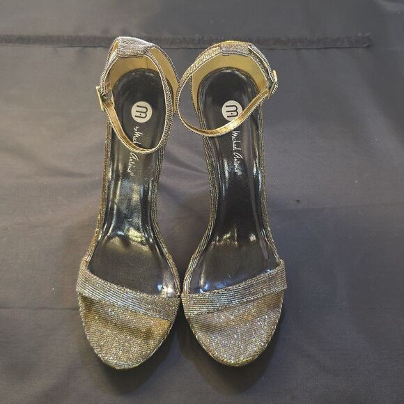 M BY MICHEAL ANTONIO SHIMMER GOLD WOMEN's HIGH HEEL - Picture 2 of 16